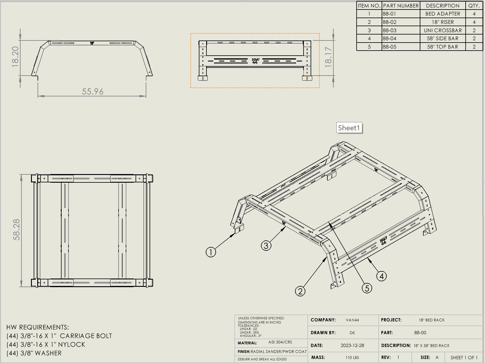 6' Bed Universal Off-road Bed Rack - Build Files - Etsy