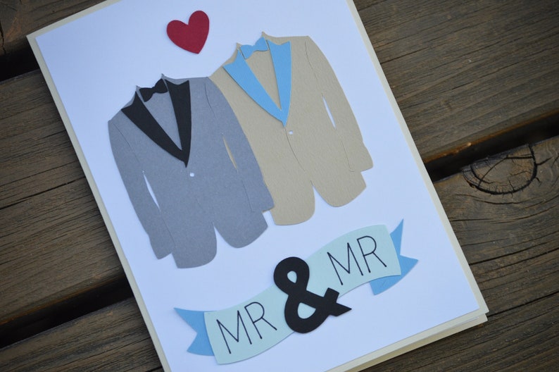 and Mr Mr Wedding Card