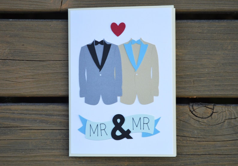 and Mr Mr Wedding Card