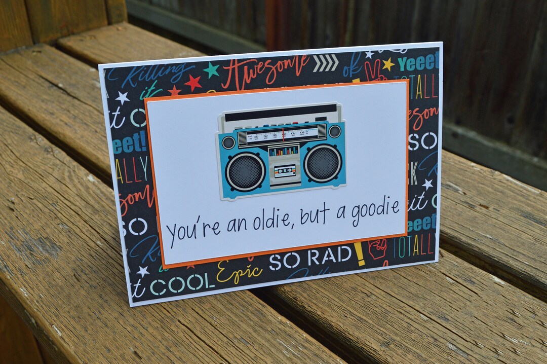 Throwback Boombox Birthday Card Etsy