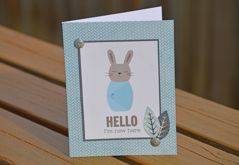 Baby Bunny Hello Card