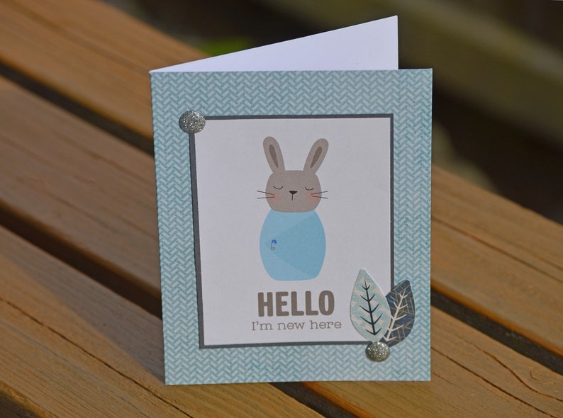 Baby Bunny Hello Card