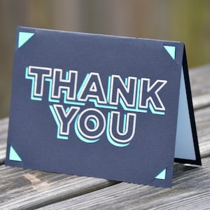 Thank You Black & Teal Card