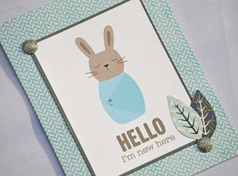 Baby Bunny Hello Card