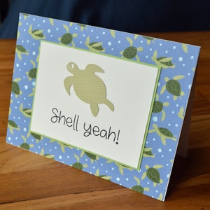 Shell Yeah Turtle Pun Card