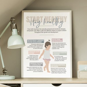 Start healthy stay healthy, chiropractic care and kids, pediatric chiropractor, chiropractic kids poster, chiropractic poster, chiropractic