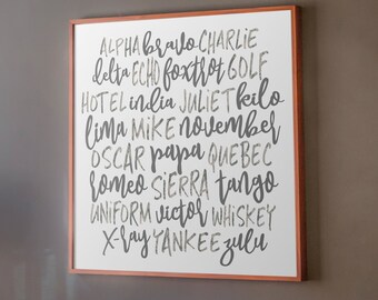 military alphabet etsy