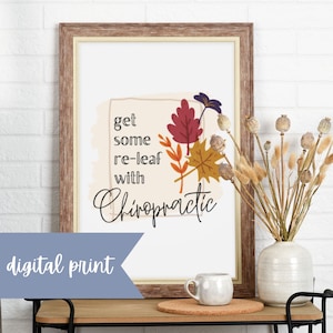Digital Print! Fall chiropractic print, chiropractic digital print, chiropractic wall art, chiropractic gift, chiro art, chiropractor