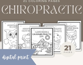 Digital Print! Chiropractic Coloring Pages, chiropractic, chiropractor, pediatric chiropractor, chiropractic activity pages, chiro coloring