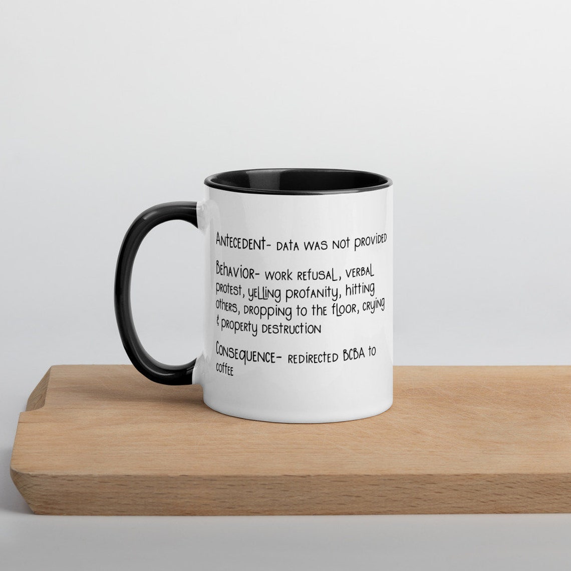 Antecedent Behavior Consequence ABC Mug Aba Therapist Mug Etsy