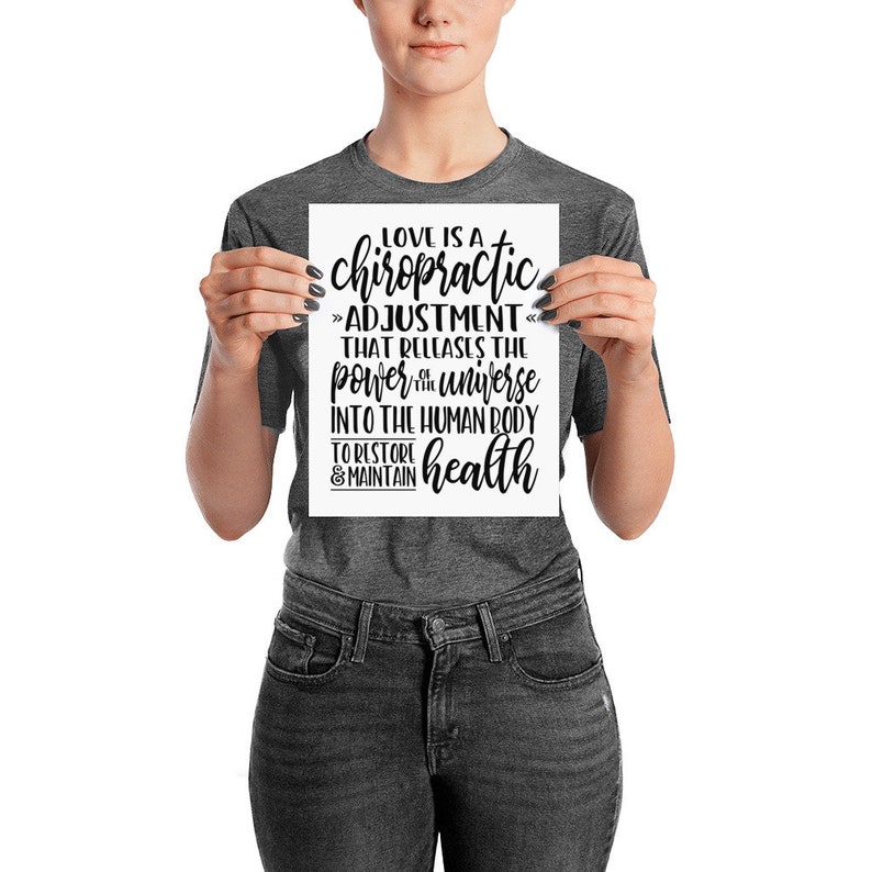 Love Is A Chiropractic Adjustment Poster Chiropractic Quote Etsy