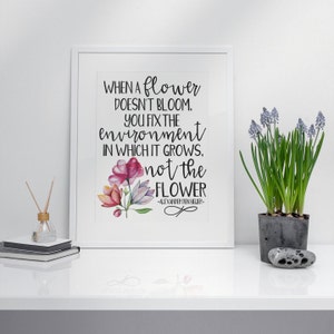 When a flower doesn&#39;t bloom, behavior analysis poster, aba poster, bcba poster, behavior analyst gift, sped classroom, autism teacher