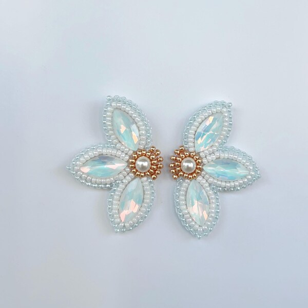 Gold Plated Half Flower Earrings