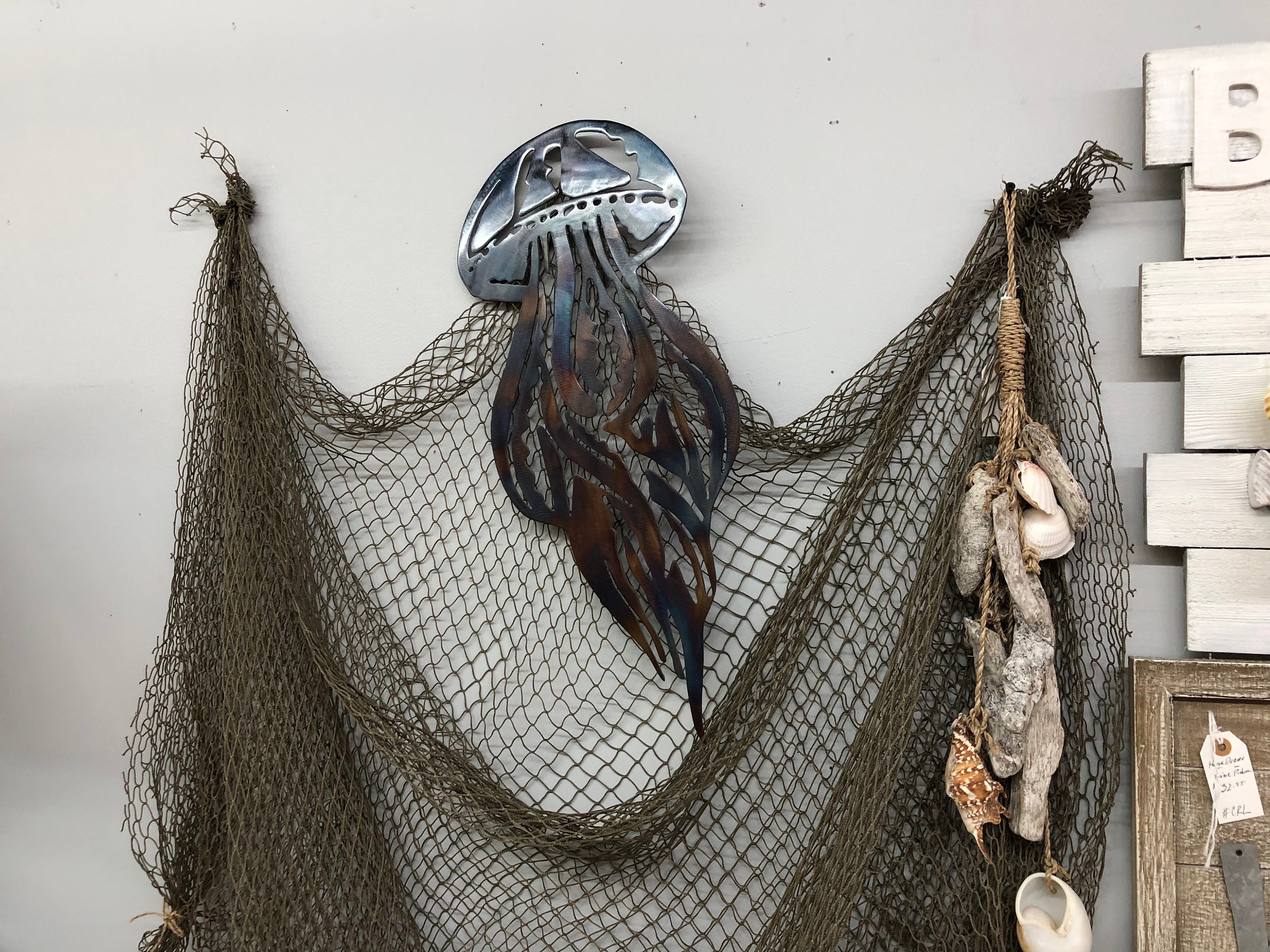 Jelly Fish Metal Art Metal Wall Art Wall Art Home Decor Etsy