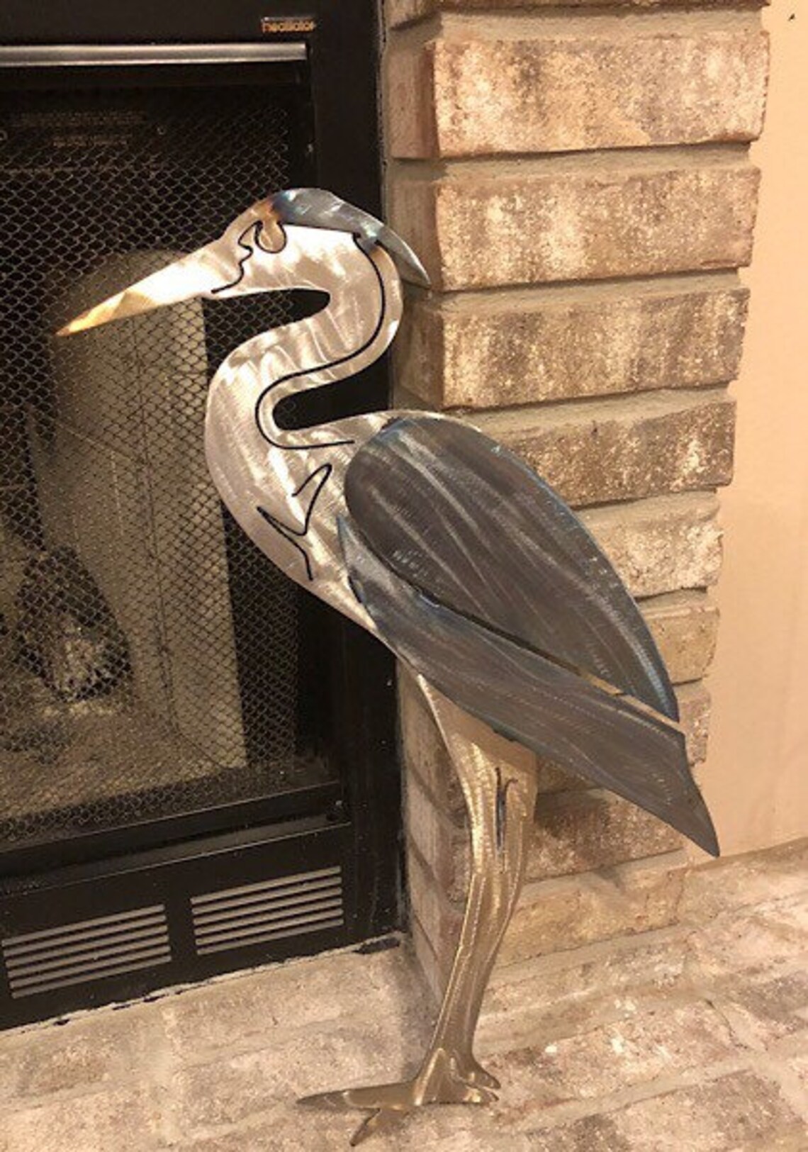 Blue Heron Metal Art Metal Wall Art Wall Art Home Decor Etsy
