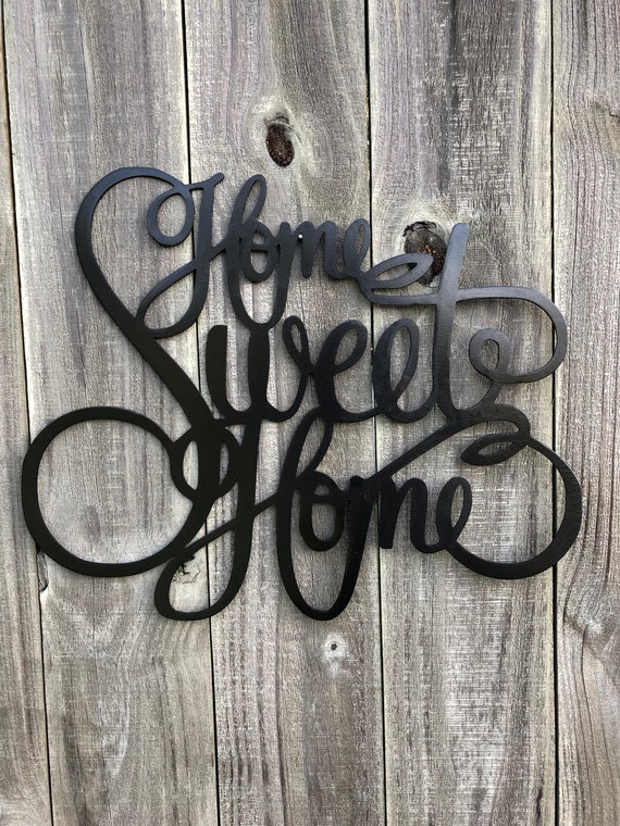 Home Sweet Word Art Metal Wall