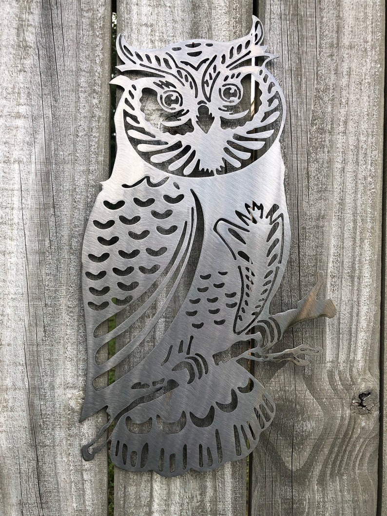 Owl Metal Art Metal Wall Art Wall Art Home Decor Metal Etsy
