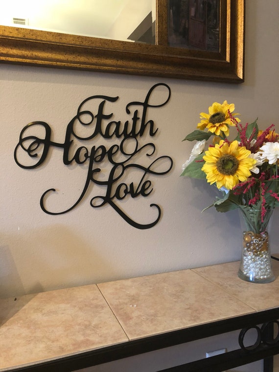 Faith Hope Love Word Art Metal Wall Home India - Faith Hope Love Metal Wall Decor Faith Hope Love Word Art Metal Wall Home India - Faith Hope Love Metal Wall Decor