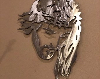 Jesus Metal Art Metal Wall Art Jesus Christ Religious Religion Home Decor Metal Decor American Made USA