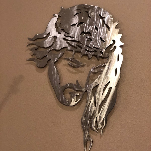 Jesus Face Metal Wall Art, Religious Home Decor, Made in USA