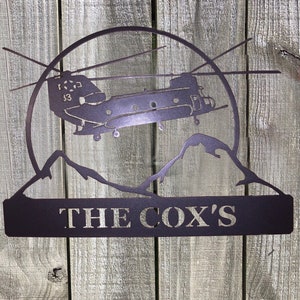 Army Chinook, CH-47, Military, Metal Art, Metal Wall Art, Home Decor, Metal Decor