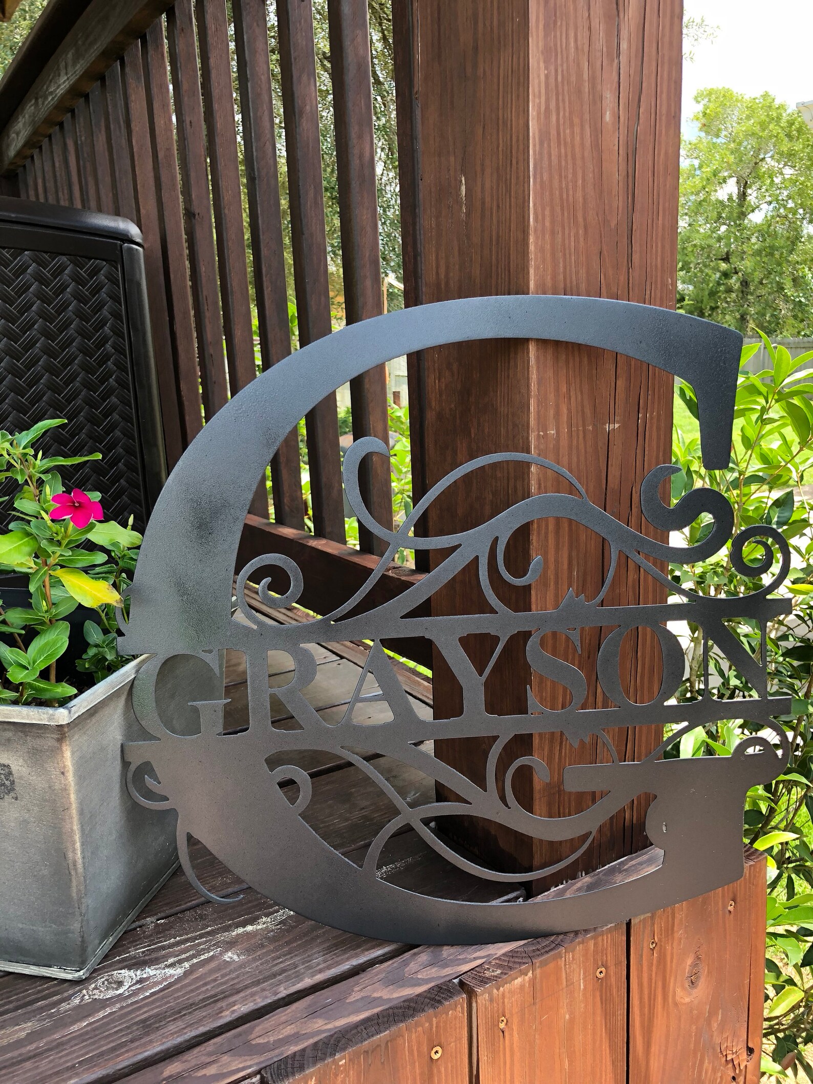 Metal Monogram Sign Metal Monogram Art Monogram Sign Metal Etsy Italia