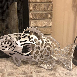 Grouper Metal Art, Metal Wall Art, Wall Art, Home Decor, Metal Wall Decor, Grouper Wall Decor, Metal Decor, Wall Decor, Fish