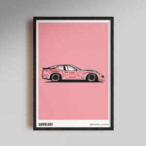 Póster porsche 944 "Pink Pig"