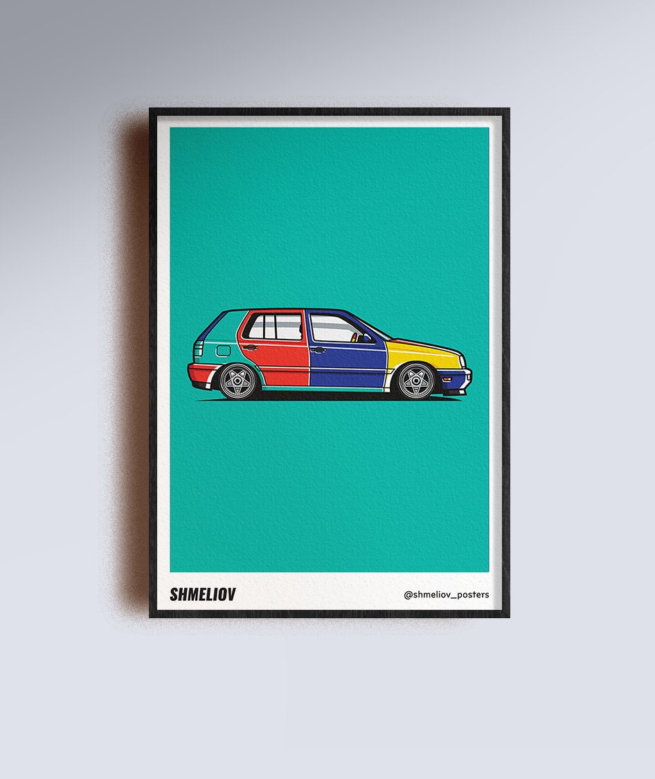 Athah VW Golf 5 Tuning Poster Paper Print - Vehicles posters in