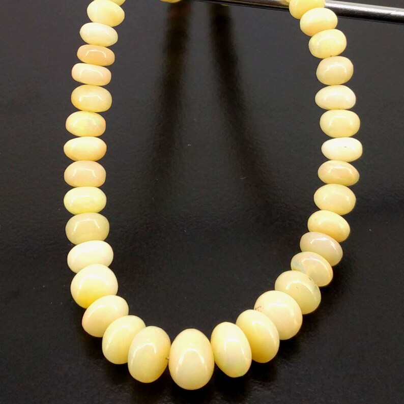 Full Hank of 5-9mm Ethiopian Welo Opal Smooth Rondelle Natural Gemstone Beads SKU#19727 CLOSEOUT SALE Total 1 Strands of 16 Inches