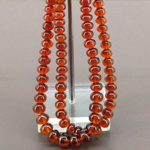 Hessonite Garnet Smooth Rondelle Shape Beads Natural | Etsy