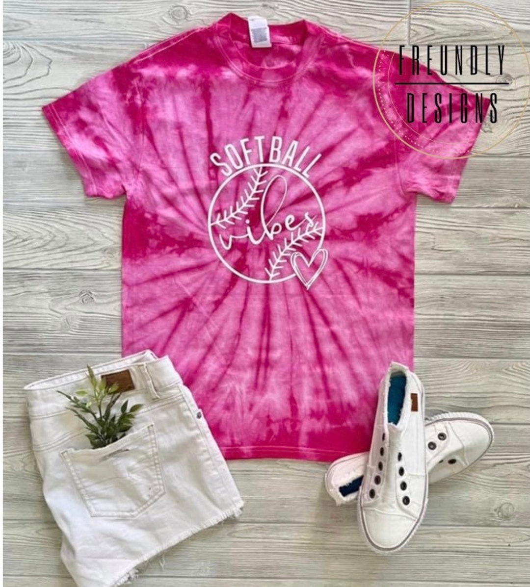 Softball Vibes TieDye Shirt Softball Tee Softball Mom Etsy Italia