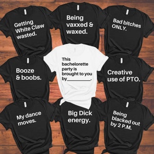 Bachelorette Party Shirts | Cards Against Humanity Themed Bachelorette Group Shirts | Custom Bach Tees | Bad Decisions | Funny Bach Tank image 3