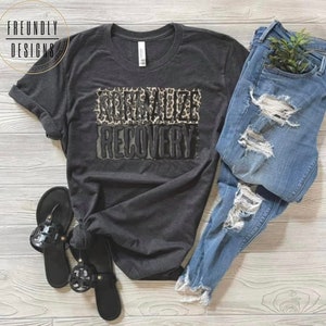 Normalize Sobriety Recovery Sweatshirt, Hoodie, T-shirt, Tank, Long Sleeve. Leopard graphic design. 
Freundly Designs