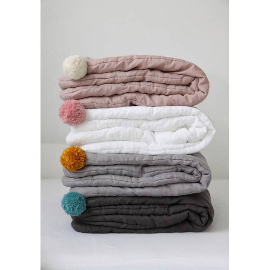 Linen Baby Blanket and Pillow Set Etsy Australia