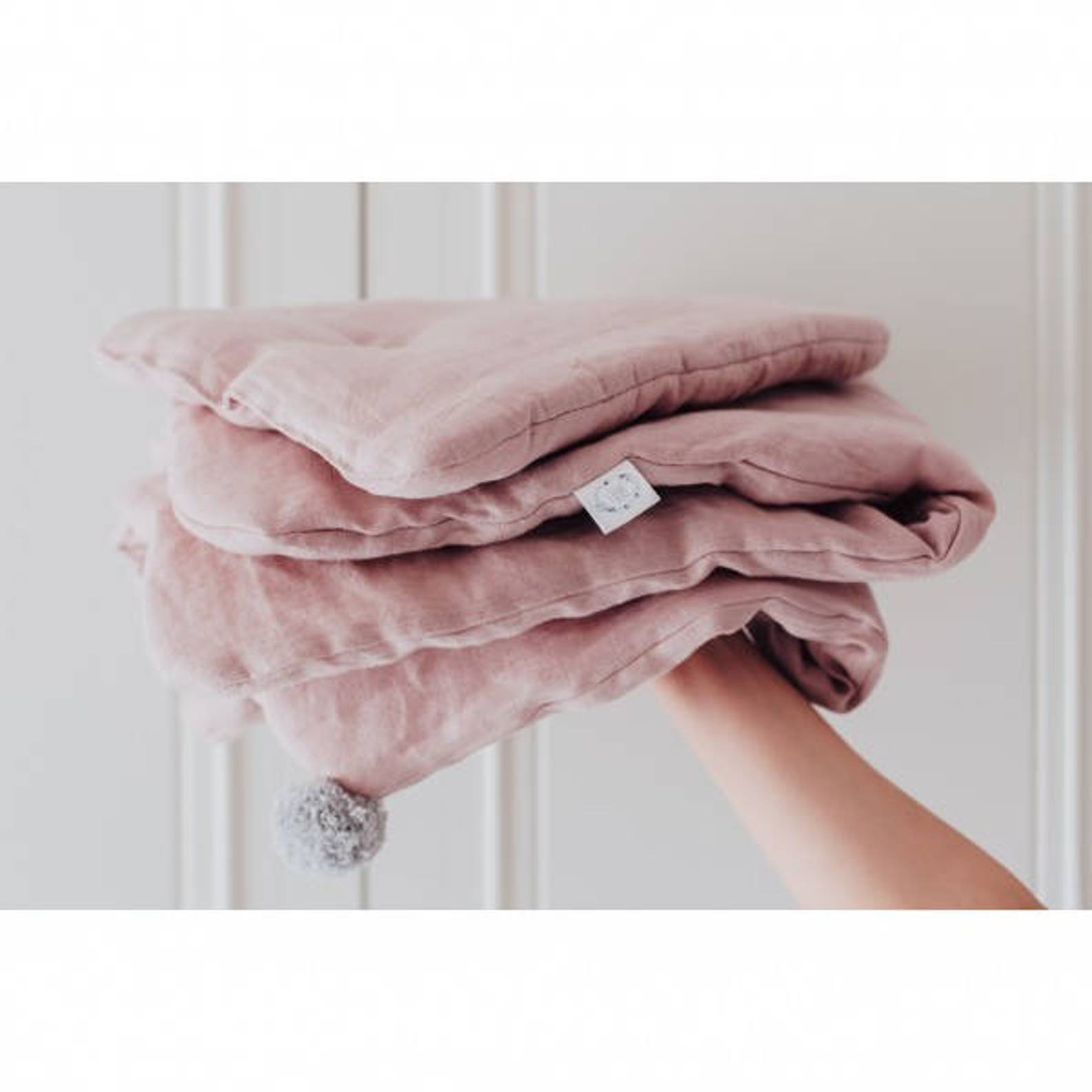 Linen Baby Blanket and Pillow Set Etsy Australia