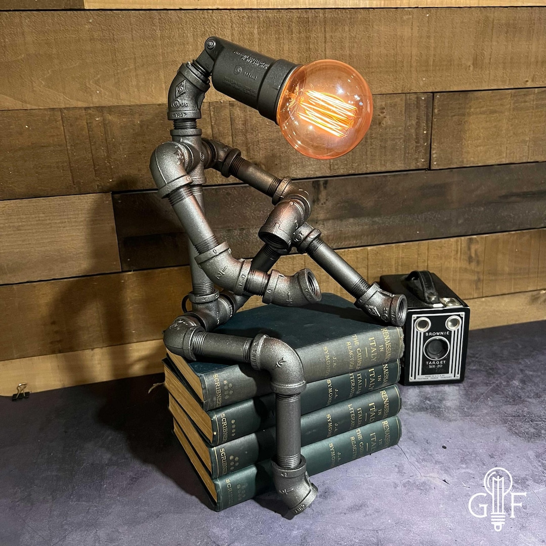 Steampunk Robot Desk Lamp - Unique Industrial Lighting for Any Space ...