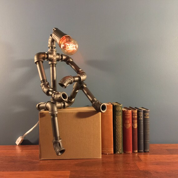 Robot Lamp Industrial Pipe Lamp Desk Lamp Bedside Lamp Etsy