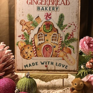 Gingerbread Bakery, Handcrafted Plaque / Sign