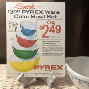 Pyrex Ware, Retro Advertisement, Kitschy  Handcrafted Plaque / Sign #2