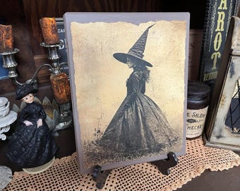 Witch Lady, Handcrafted Wooden Sign #2, Witch
