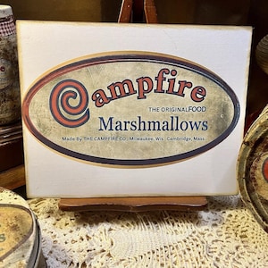 Campfire Marshmallows Retro Vintage Style Advertising Handcrafted Plaque Sign #4