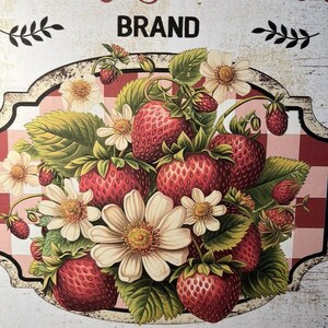 Strawberries, Sweet Meadow, Farmhouse, Handcrafted Plaque, Handmade Sign image 3