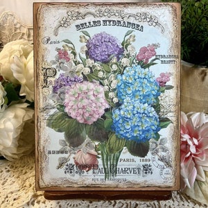 Shabby Chic, Hydrangea, French Country Cottage, HANDCRAFTED Plaque / Sign