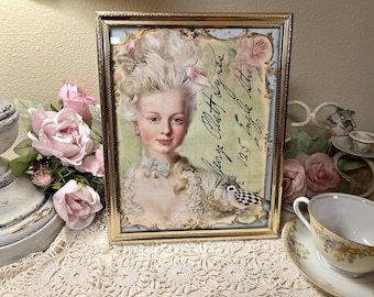 Vintage Frame, Framed Print, Marie Antoinette #3