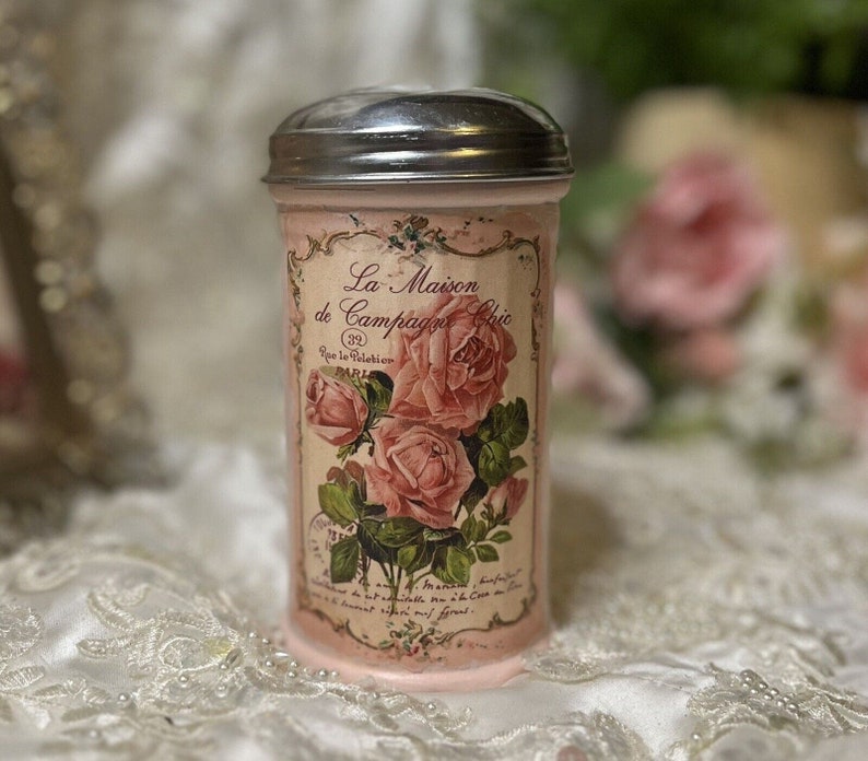 Shabby Chic Vintage Style Kitchen Glass Sugar Shaker Jar 1 image 3