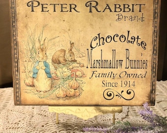 Peter Rabbit Tin Sign - Etsy