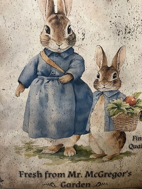 Peter Rabbit Vegetables Mr Mcgregor's Garden Handcrafted Plaque