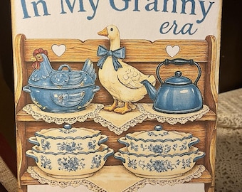 Goose, Duck Kitchen Shelf, Country, Granny Era, Handcrafted Plaque / Sign #2