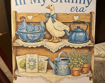 Goose, Duck Kitchen Shelf, Country, Granny Era, Handcrafted Plaque / Sign #4